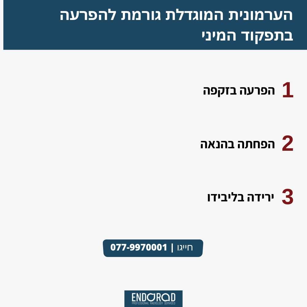 אינפוגרפיקה המציגה שלושה תסמינים עיקריים הקשורים לערמונית מוגדלת והשפעתה על התפקוד המיני: הפרעה בזקפה, הפחתה בהנאה, וירידה בליבידו.